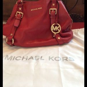 Beautiful large red Michael Kors bag 💯 authentic