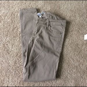 Express straight leg pants in tan