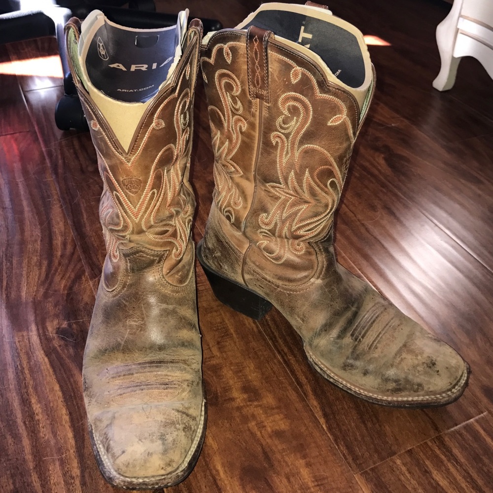 Ariat worn-in boots