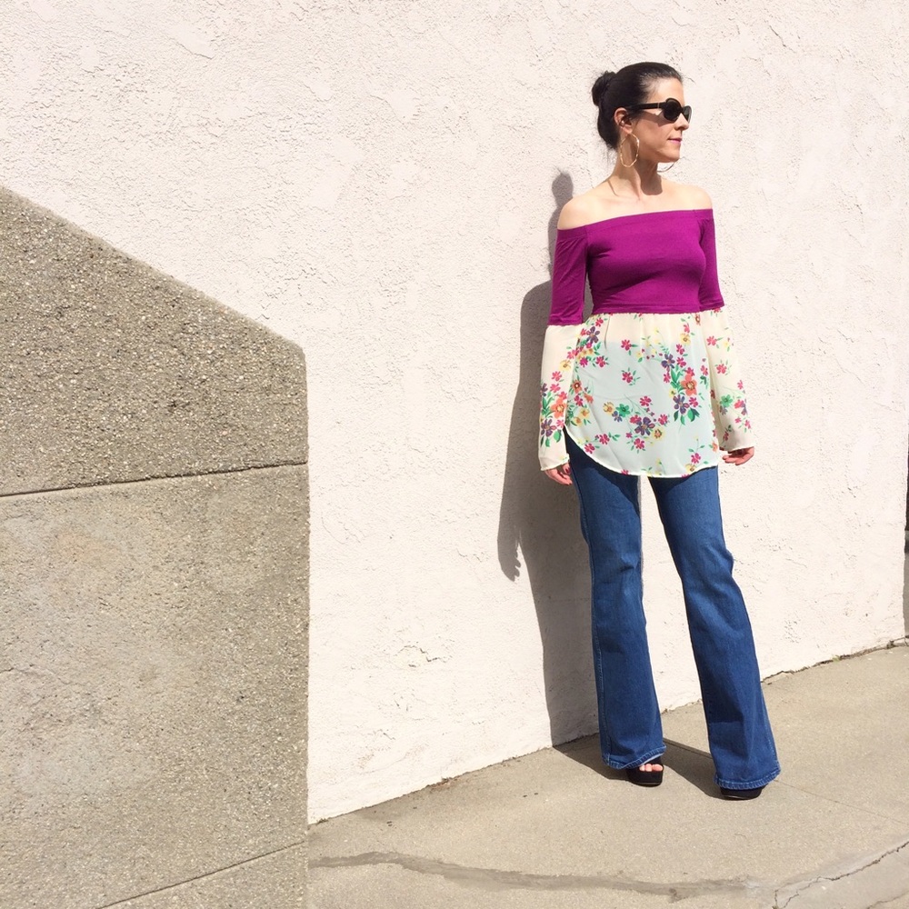 WEEKEND SALE!!!! Off-Shoulder Floral Top - Picture 8 of 8