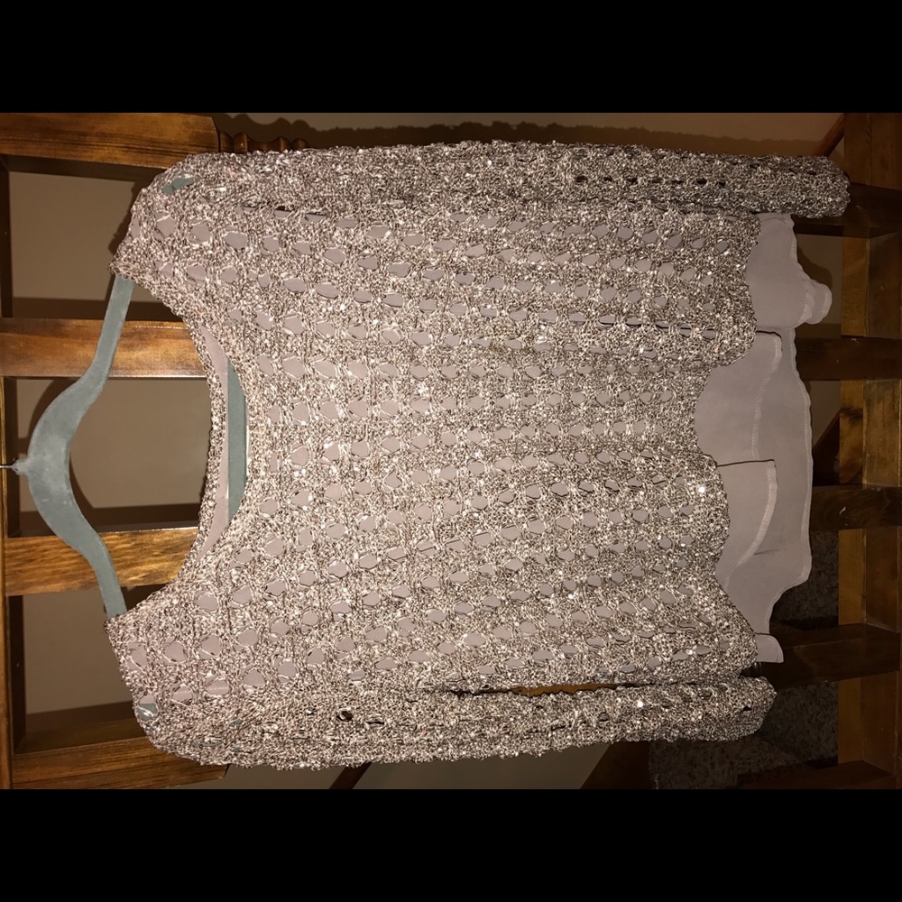 Ya Los Angeles blush sequin sweater