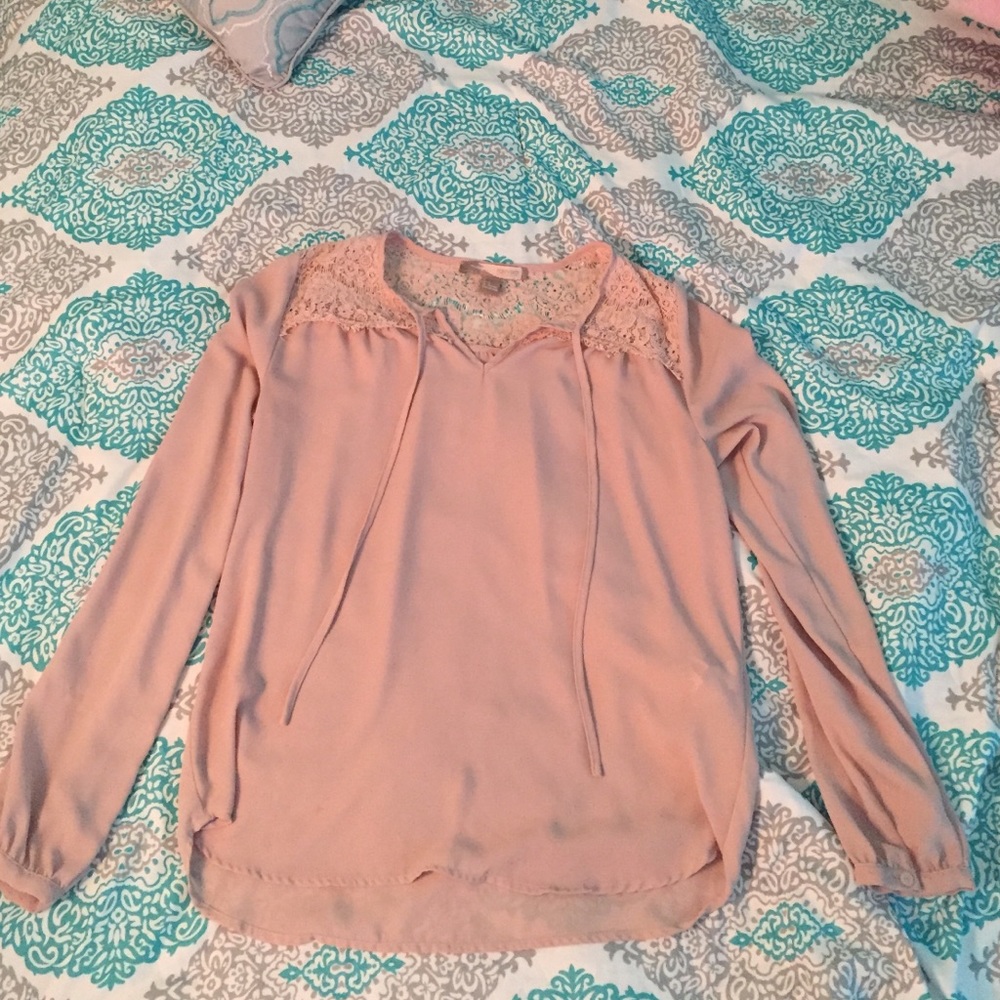 Silky pink blouse