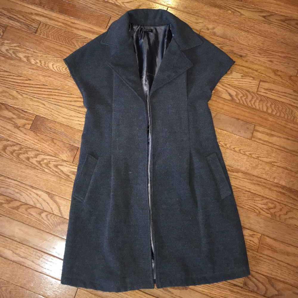 Long open half vest/coat