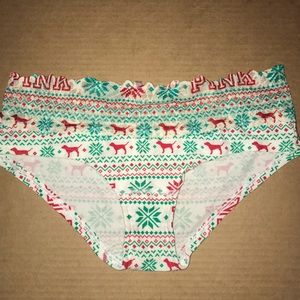 Hipster Low Rise VS PINK Christmas Panties