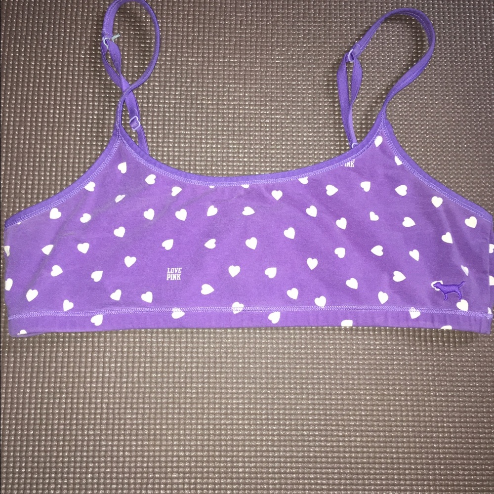 Pink sports bra