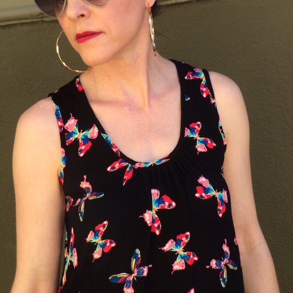 Sleeveless Butterfly Swing Mini Dress - Picture 7 of 8