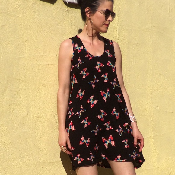Sleeveless Butterfly Swing Mini Dress - Picture 2 of 8
