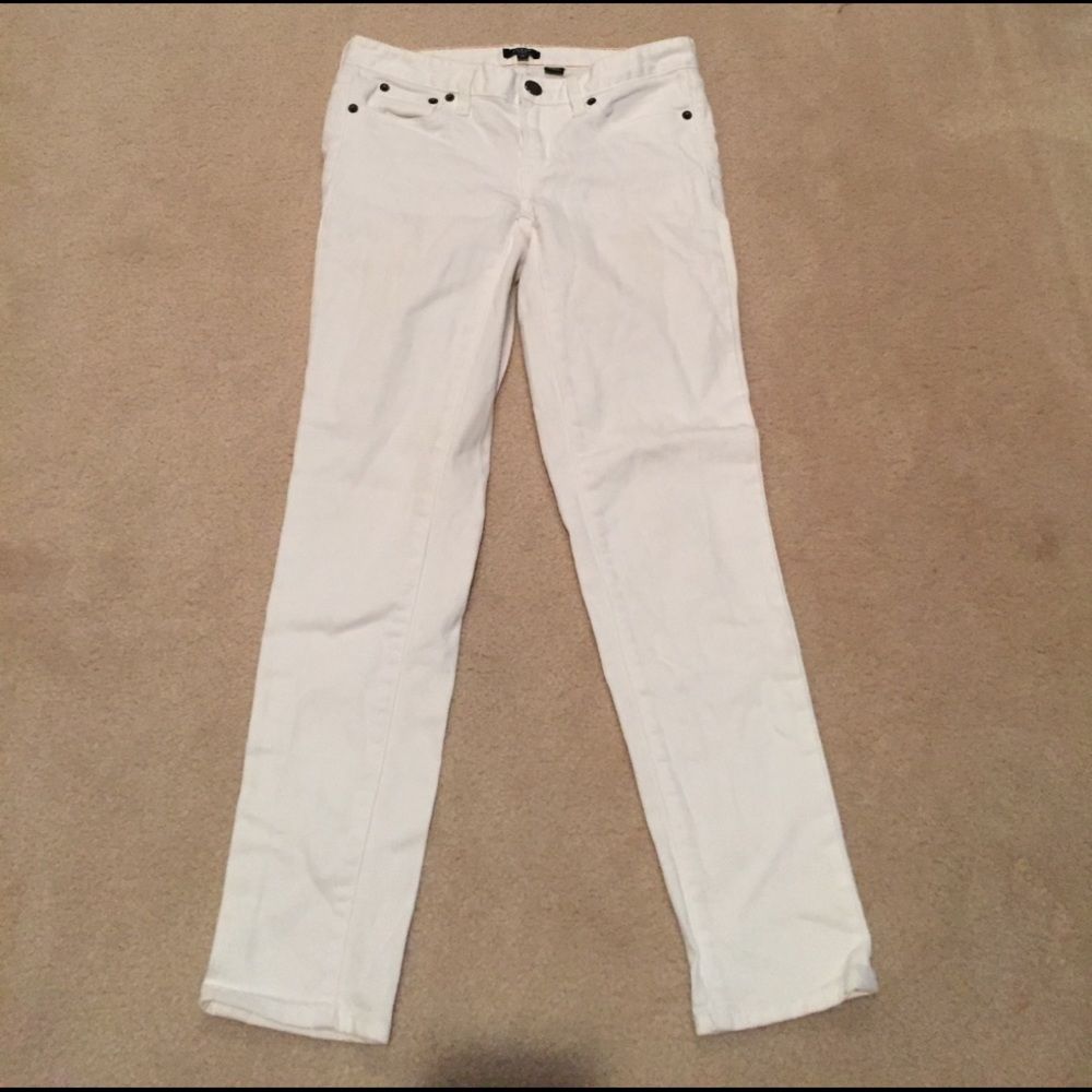 J. Crew Toothpick white jeans! Size 25!