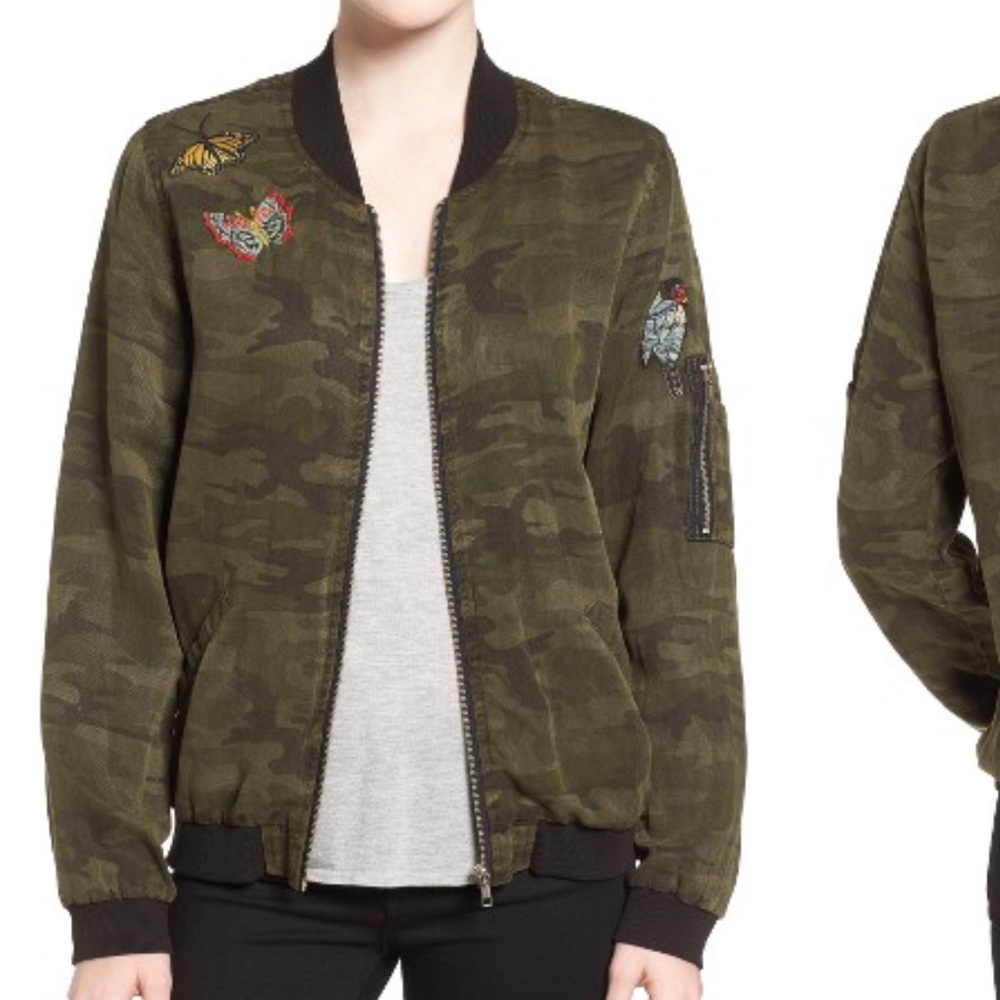 Sanctuary Camo Bomber Jacket