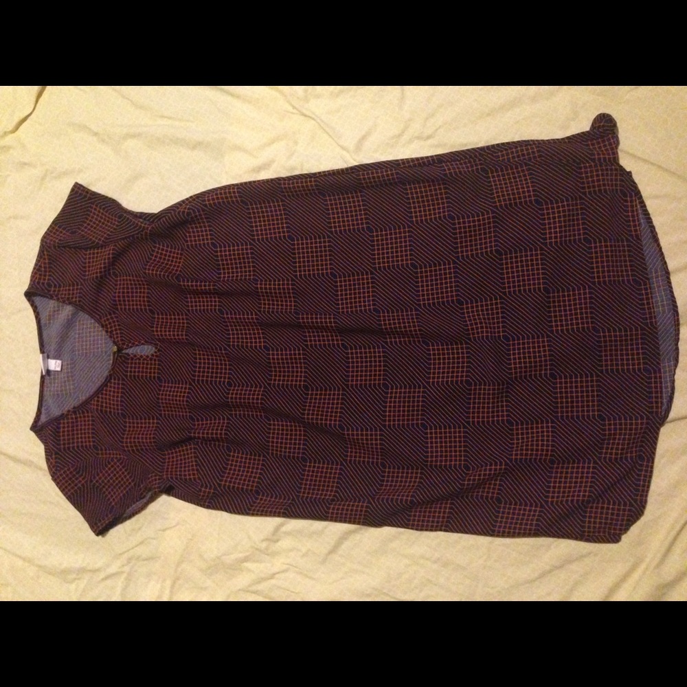 Blue and Orange Work Dress