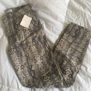 Free People Snakeskin Skinnies