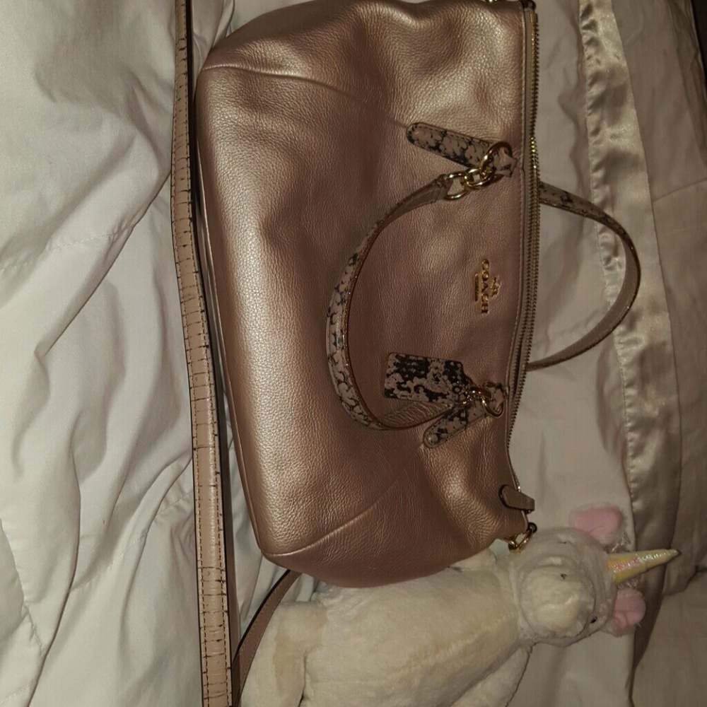 Rose Gold Coach shoulder with top handles