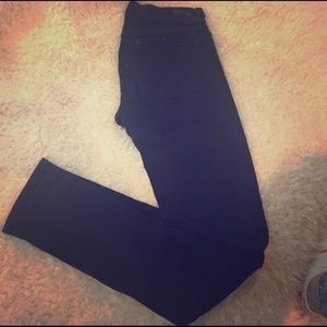 Black straight leg jeans