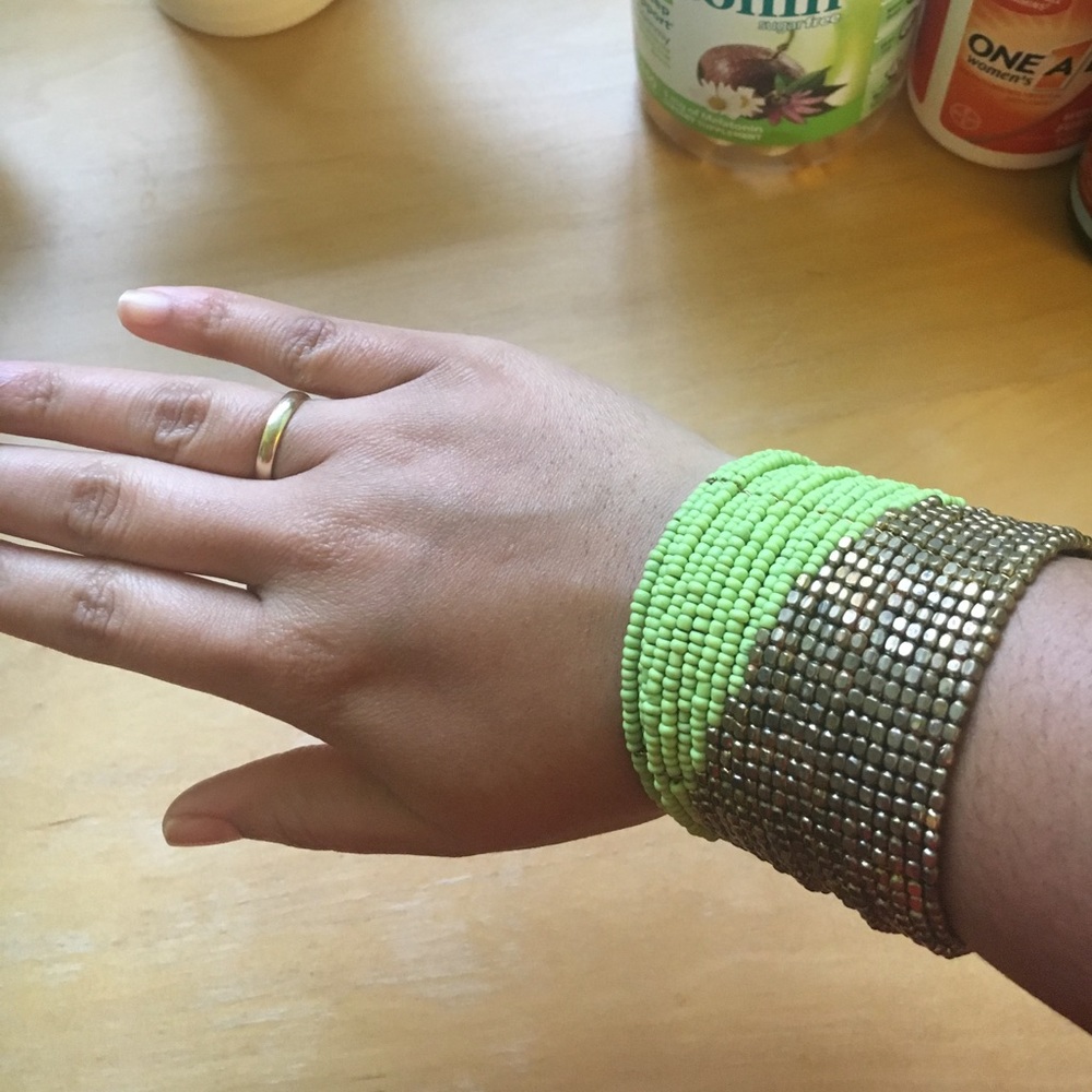 Beautiful handmade beaded cuff bracelet