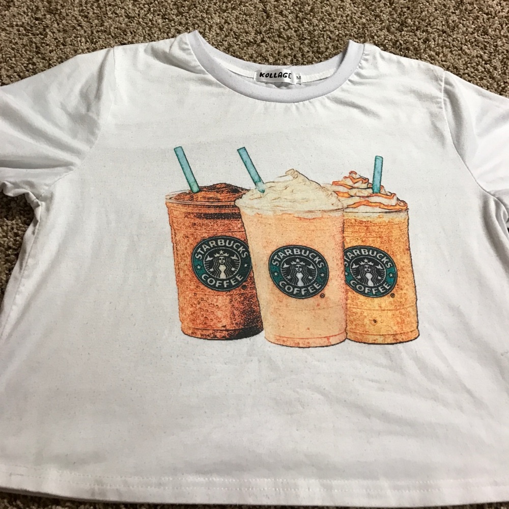 Kollage Artsy Starbucks Cropped Tee