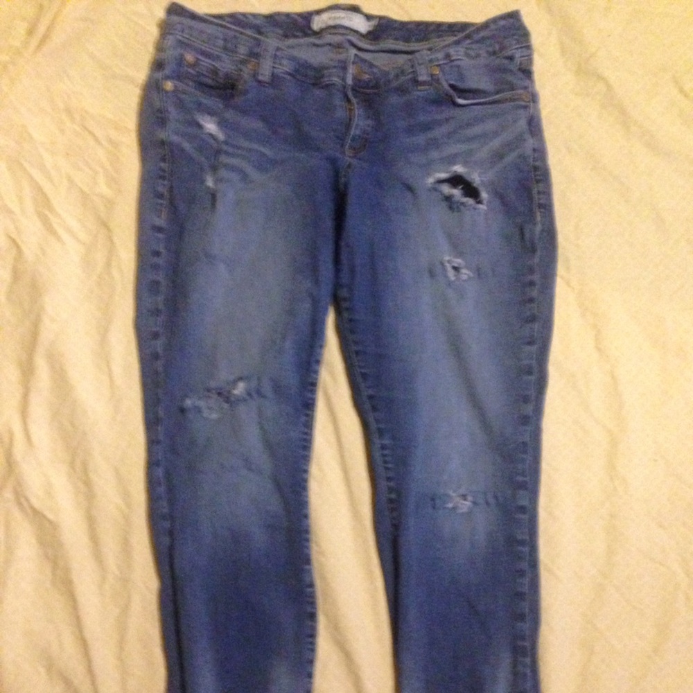 Distressed, Ripped Boyfriend Jeans