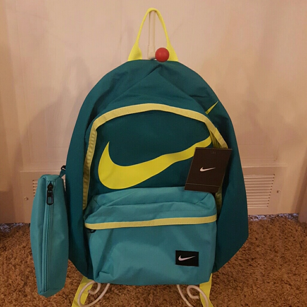 BNwt NIKE green/blue backpack