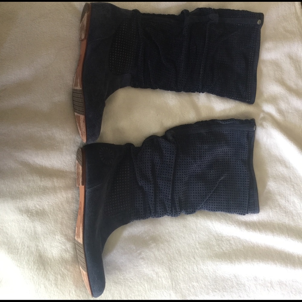 Ugg dark blue suede boots