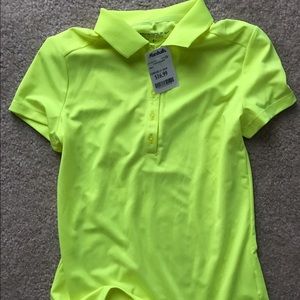 Neon Nike dri fit polo