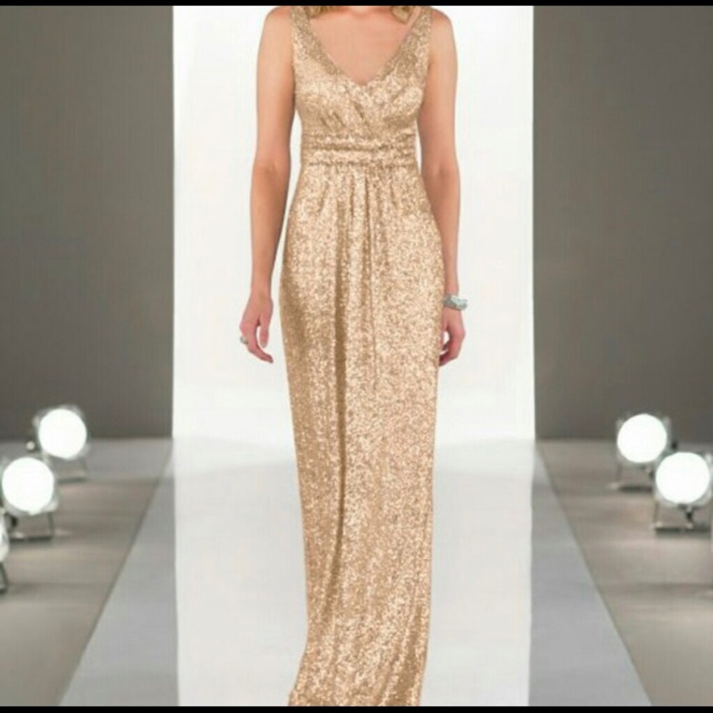 Sorella Vita Gold Sequined Gown