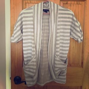 Striped cardigan with oversized pockets