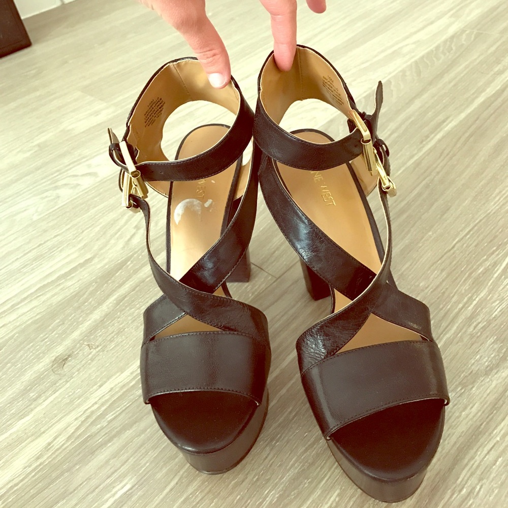 Nine West Women's Black Platform Heels