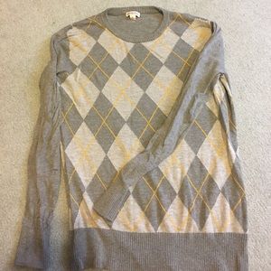 Merona Sweaters - Gray and Yellow Argyle Sweater Merona Sweaters - Gray and Yellow Argyle Sweater