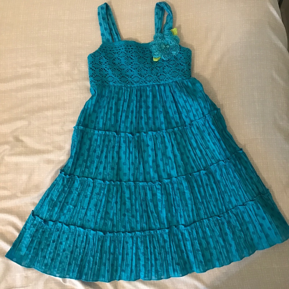 Sweetheart Rose blue girls dress