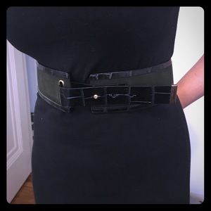 Nine West Genuine Leather wide waist Belt