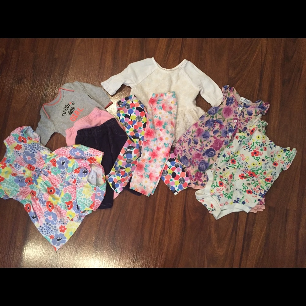 Bundle of baby girl clothes