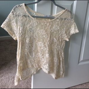 Cream lace top