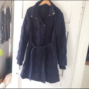 J.Crew Factory Long Belted Puffer Coat