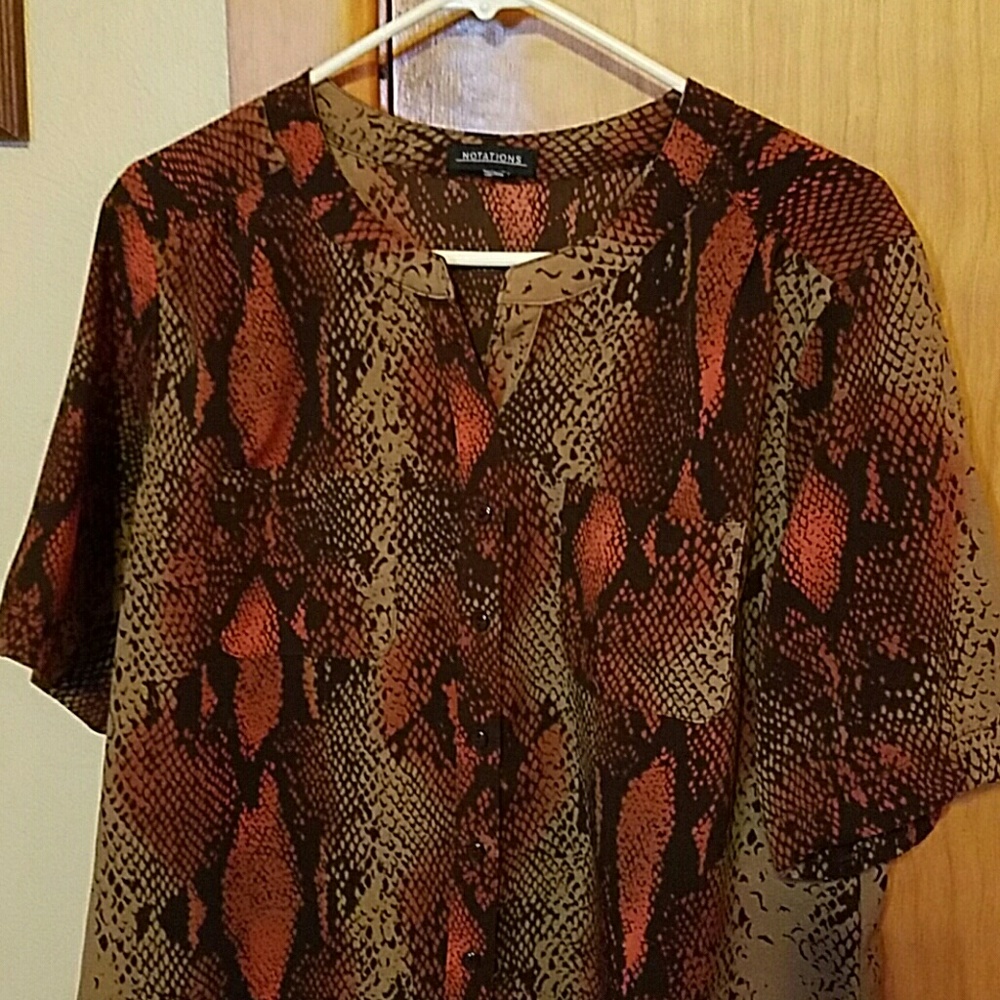 Snakeskin patterned blouse