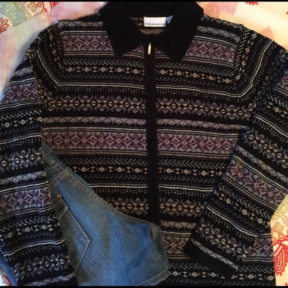 Multicolored long sleeve ladies sweater - Picture 1 of 5