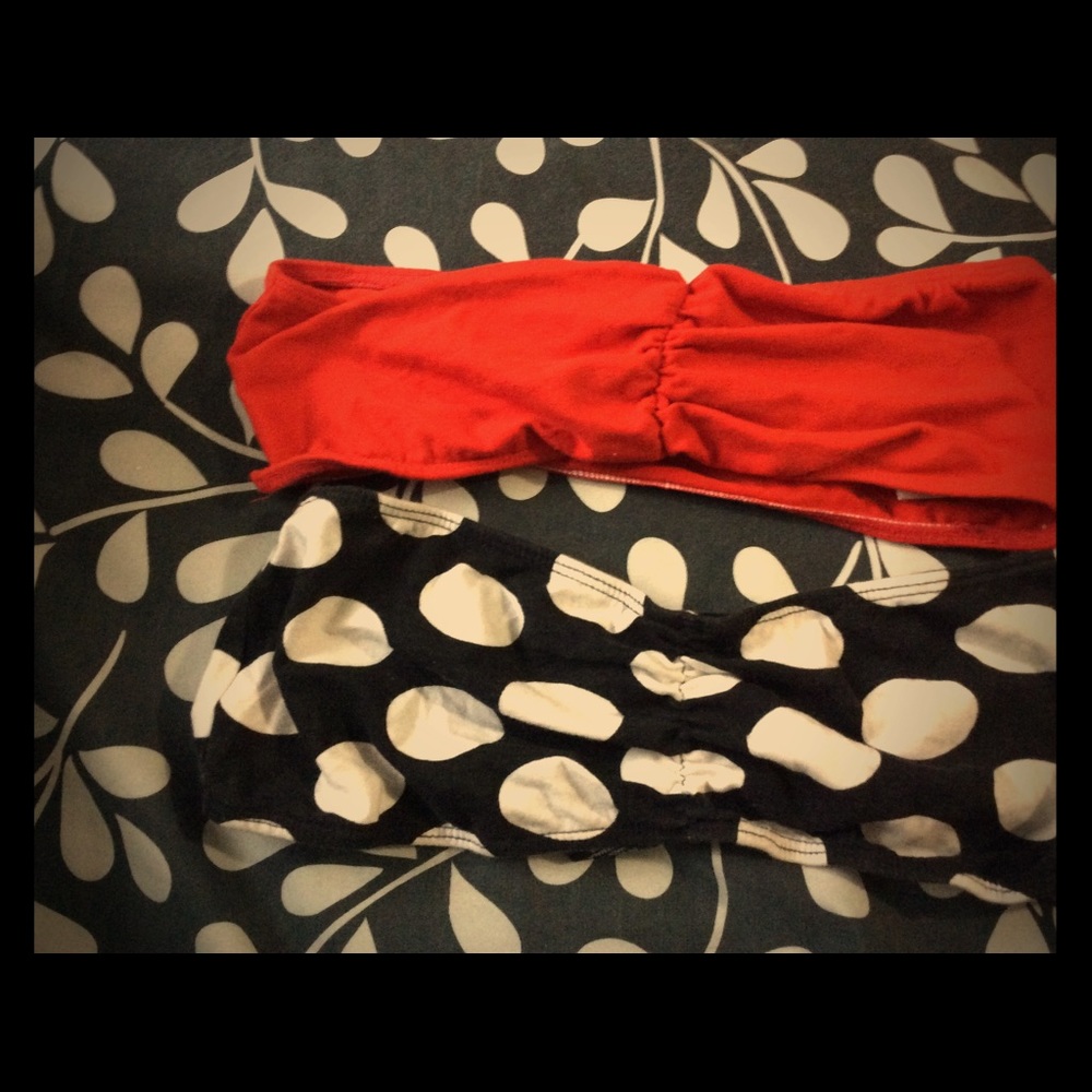 Two bandeau bras