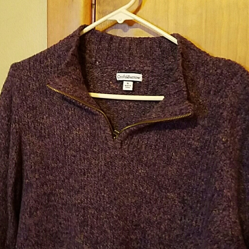 Zip up purple sweater