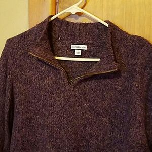 Zip up purple sweater