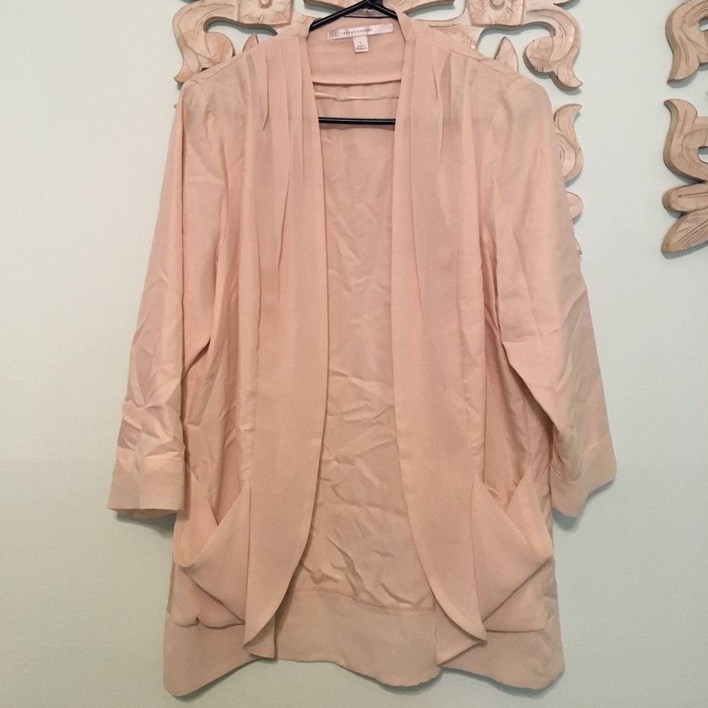 Lauren Conrad polyester cardigan.