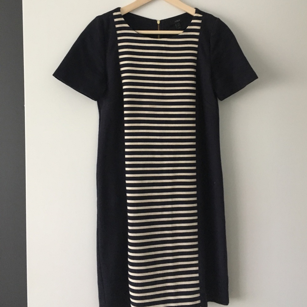 J Crew navy shift dress