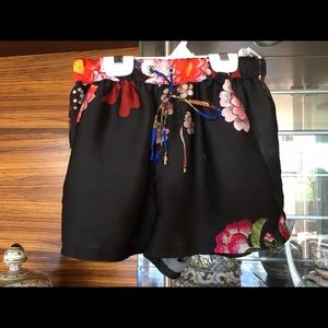 Japanese inspired silk shorts