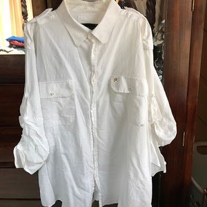 White Linen Rocawear shirt
