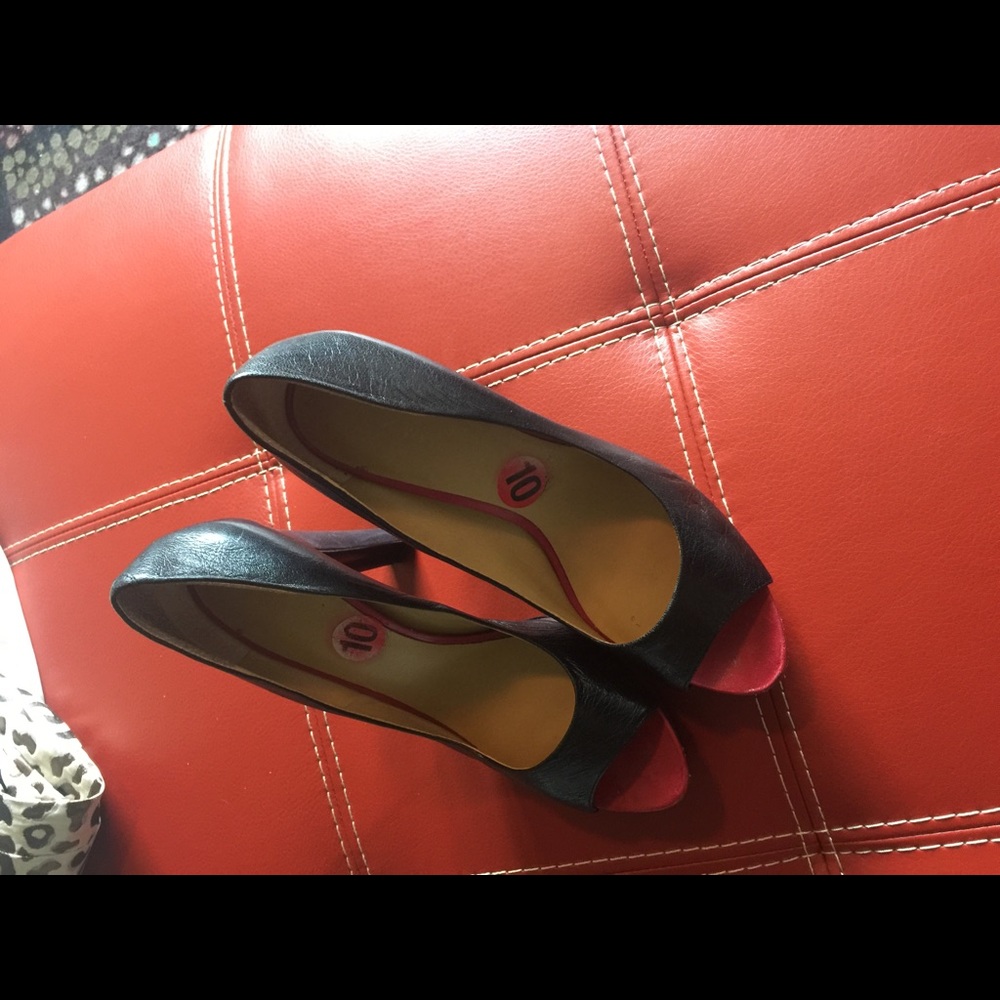 Nine West color block pumps