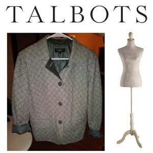 Talbots Grey Blazer Size L (10)