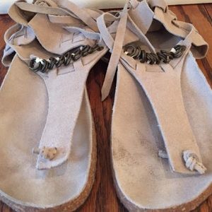 Free people Ivory Thong Sandals