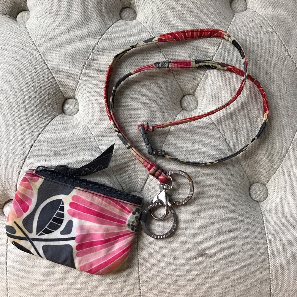 Vera Bradley Zip ID Case and Breakaway Lanyard