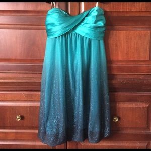 Last call! Jump Apparel Juniors Green/Teal Ombré Dress 3/4