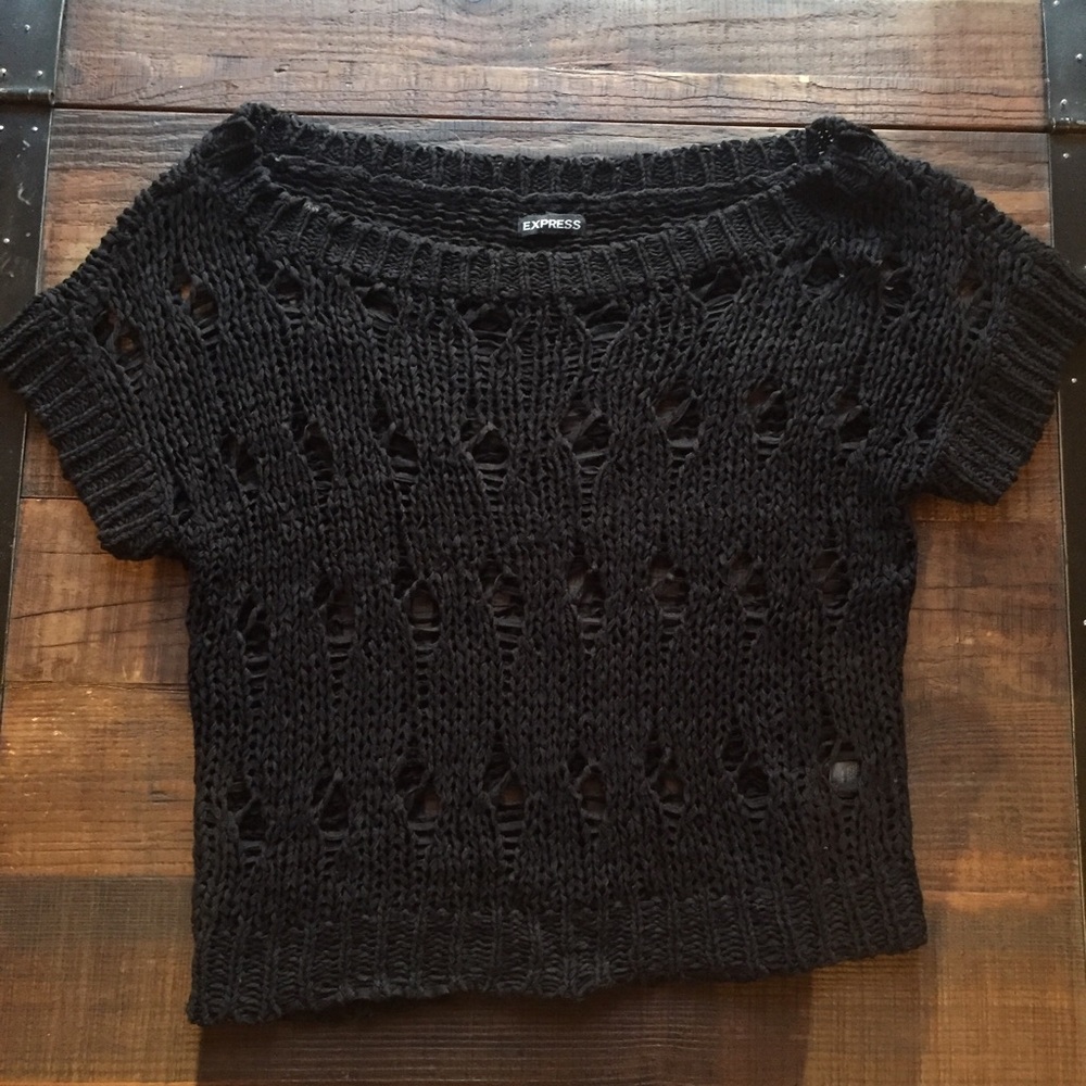Black knit shirt