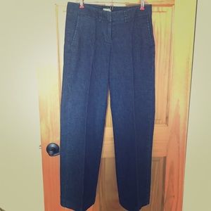 LL Bean denim wide leg trouser