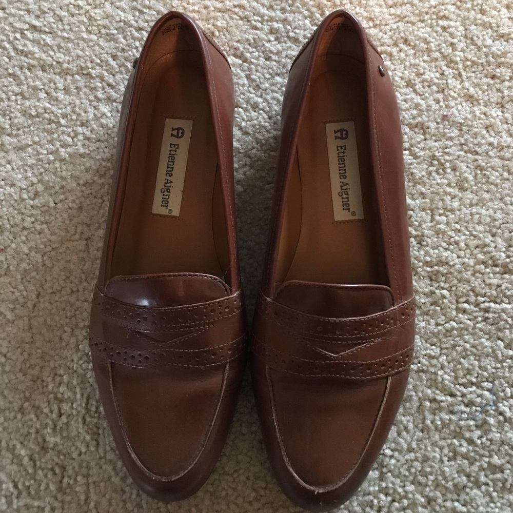 Etienne Aigner loafers. I have outgrown my shoes!