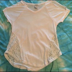 Light Pink Side Lace Top